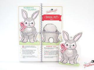 Load image into Gallery viewer, Postcard Spool Pet, Bobbins the Bunny (Bundle of 5)