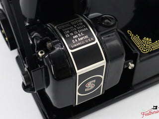 Load image into Gallery viewer, Singer Featherweight 221, Chicago World&#39;s Fair, Fully Restored in Gloss Black, AD547*** - RARE