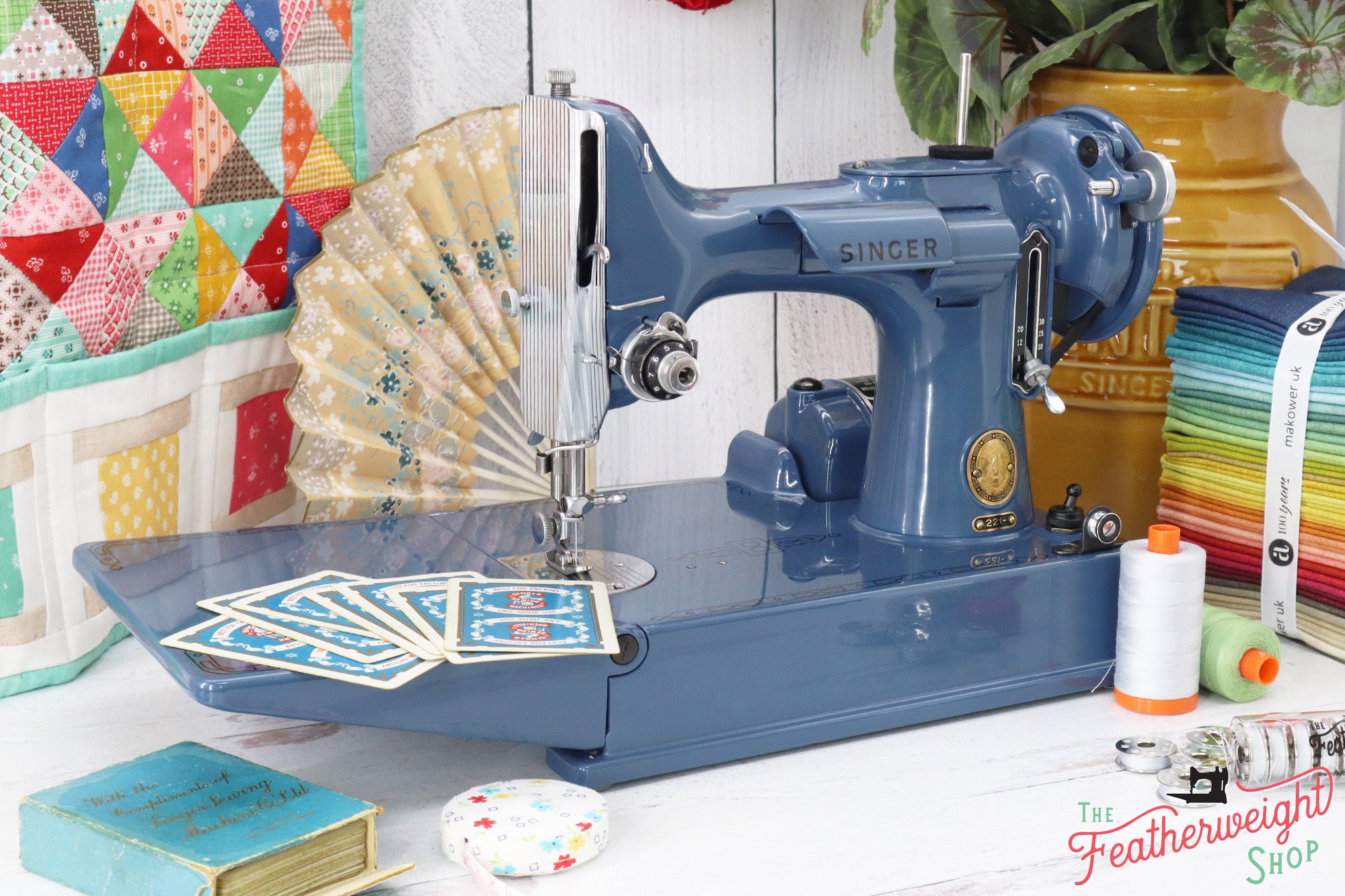 Singer Featherweight 221 Sewing Machine AM153*** - Fully Restored in Denim