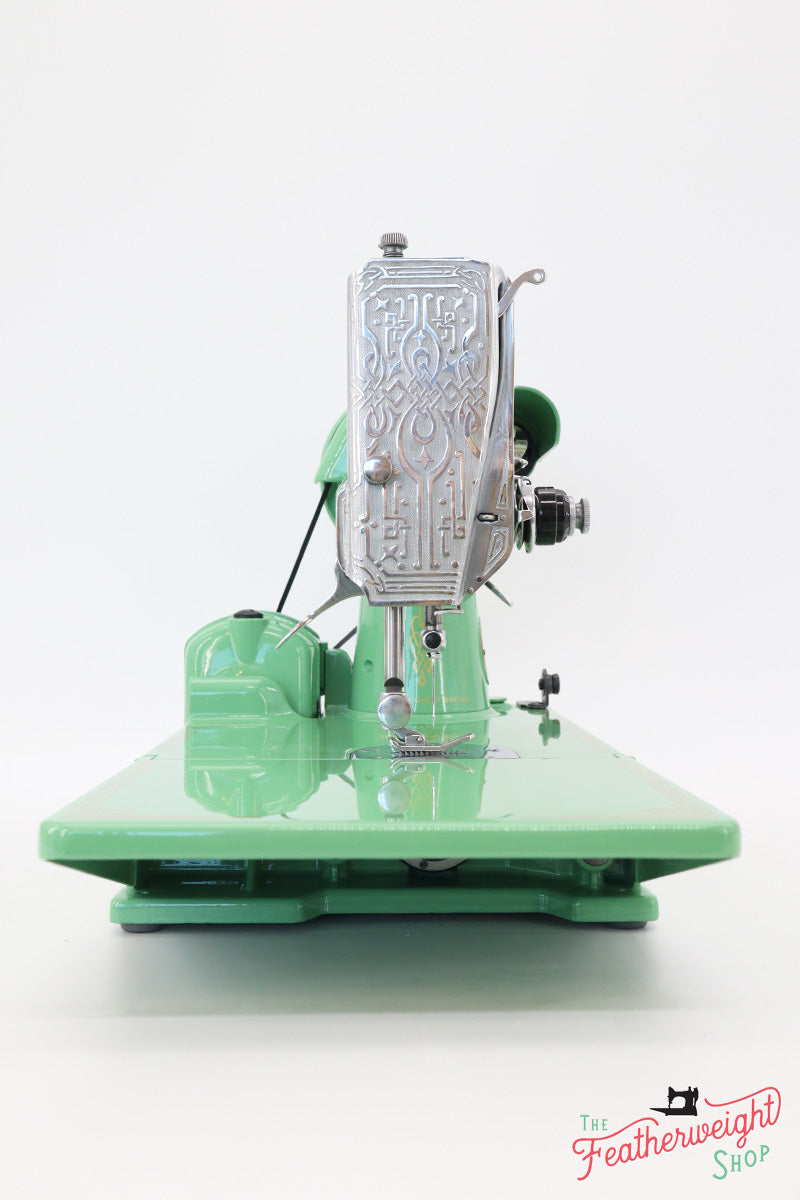 Singer Featherweight Swedish 221K Centennial EG966*** - Fully Restored in Jadeite Milky Green