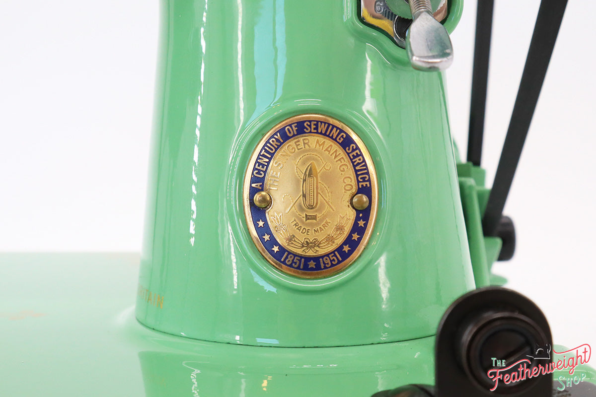Singer Featherweight Swedish 221K Centennial EG966*** - Fully Restored in Jadeite Milky Green