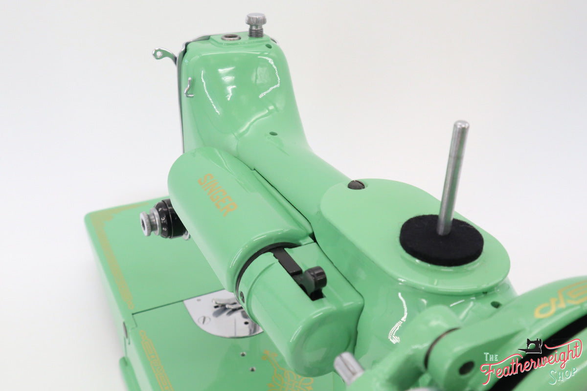 Singer Featherweight Swedish 221K Centennial EG966*** - Fully Restored in Jadeite Milky Green