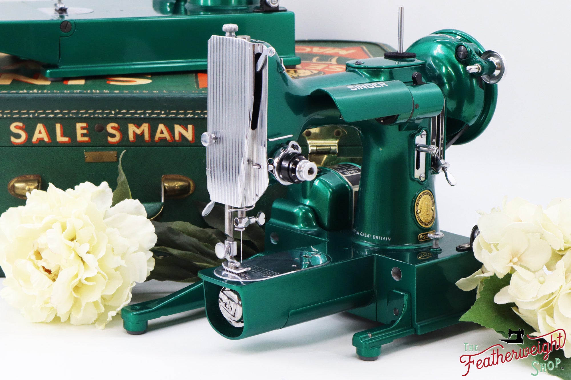 Singer Featherweight 222K - EJ911*** - Fully Restored in Emerald Green