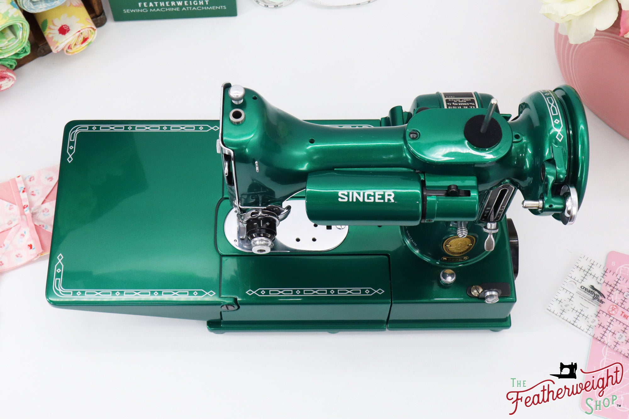 Singer Featherweight 222K - EJ911*** - Fully Restored in Emerald Green