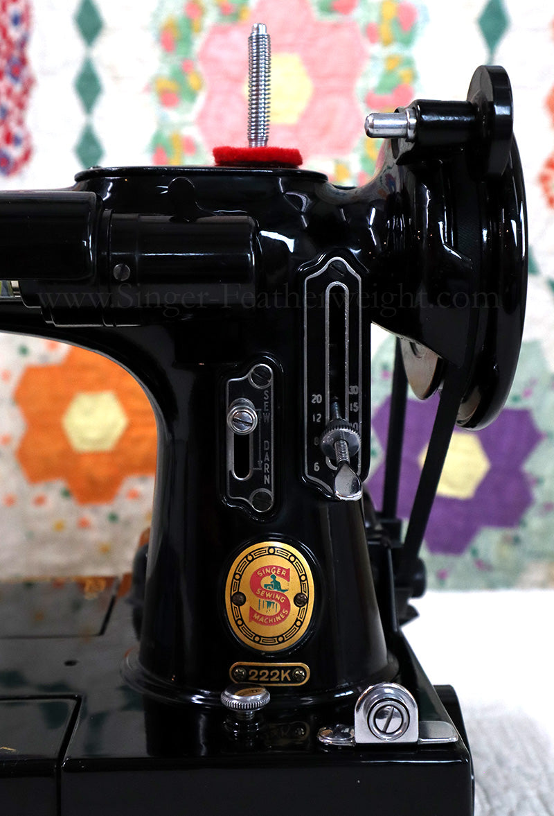 Singer Featherweight 222K Sewing Machine, RED "S" EP5428**