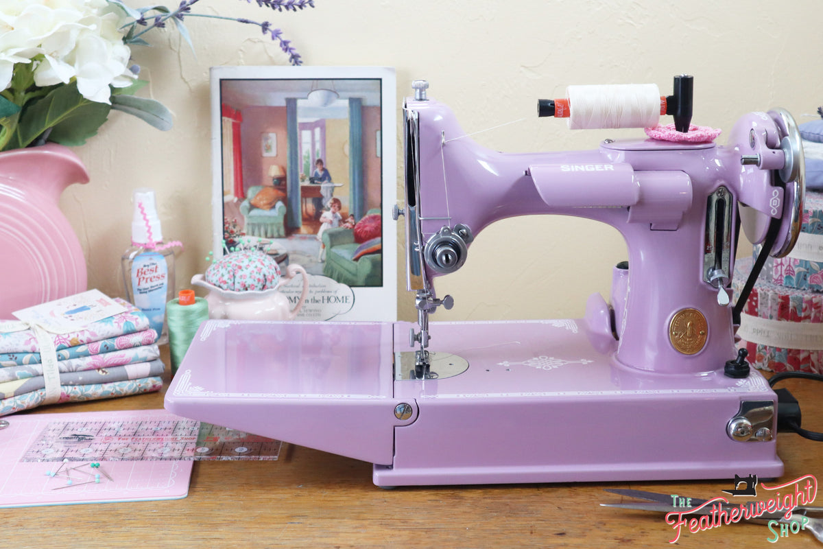 Vintage Pink Edison Sewing Machine Art Print by Artisania