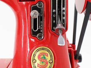 Load image into Gallery viewer, Singer Featherweight 222K Red &#39;S&#39; - ES1655** - Fully Restored in Liberty Red