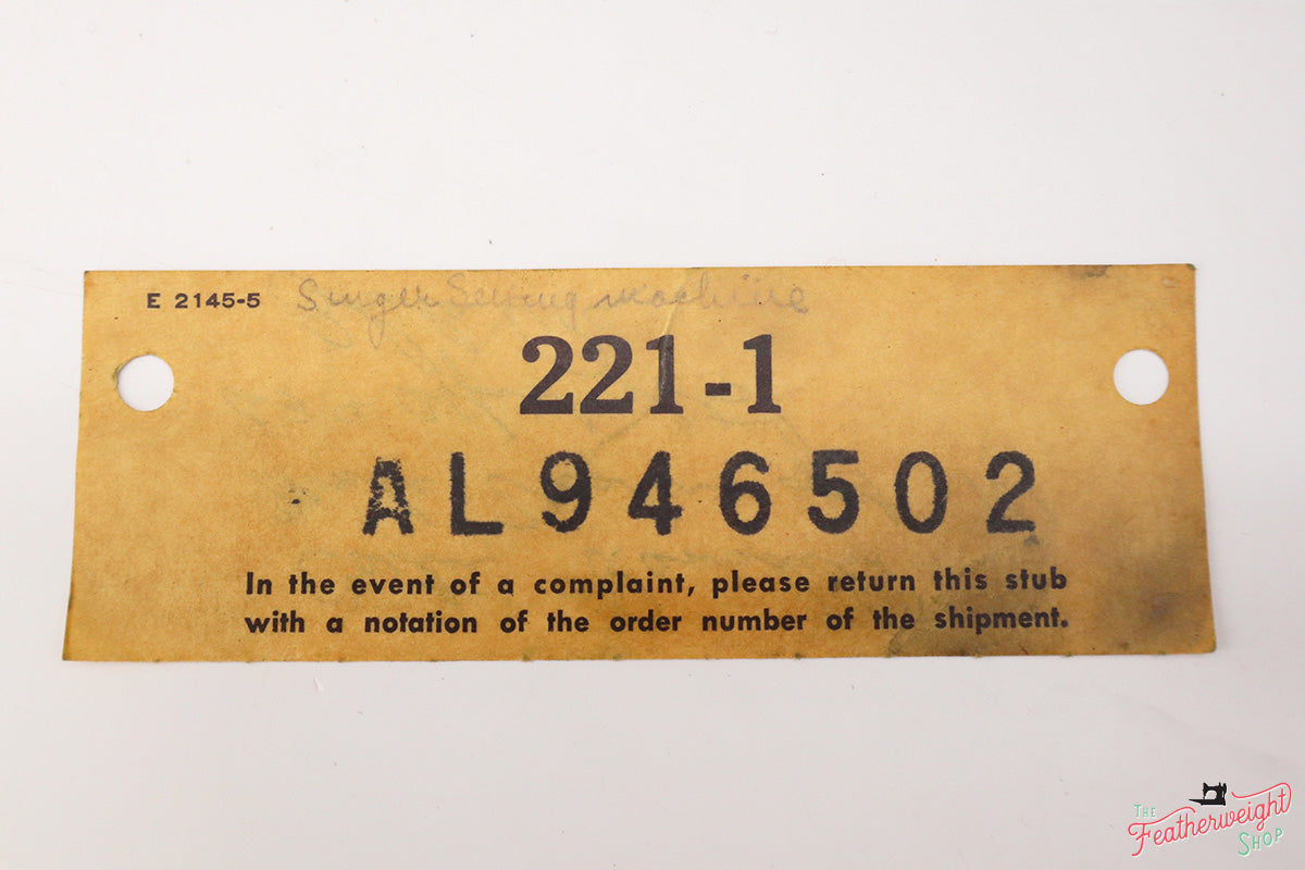 Singer Featherweight 221 1955 - AL946***