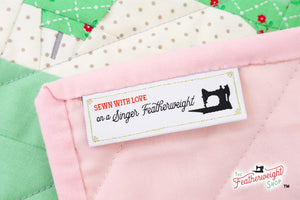 Labels, Featherweight Sewn with Love Set of 10 Woven Sew-In Tags