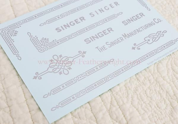 Decals, Celtic Knot Style for the Singer Featherweight 221, 221K Sewing Machine 1937-1953