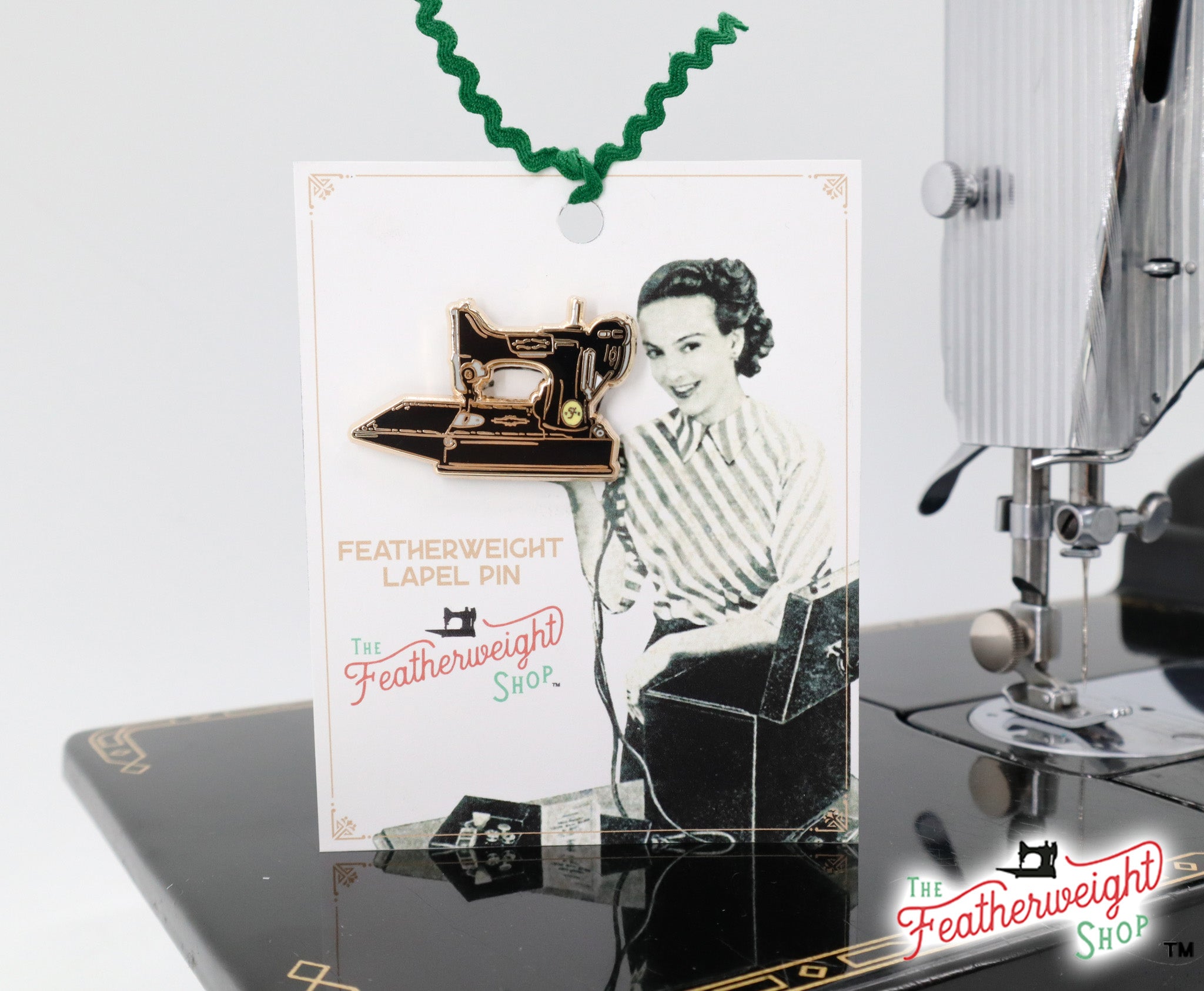 Lapel Pin - Enamel BLACK Featherweight