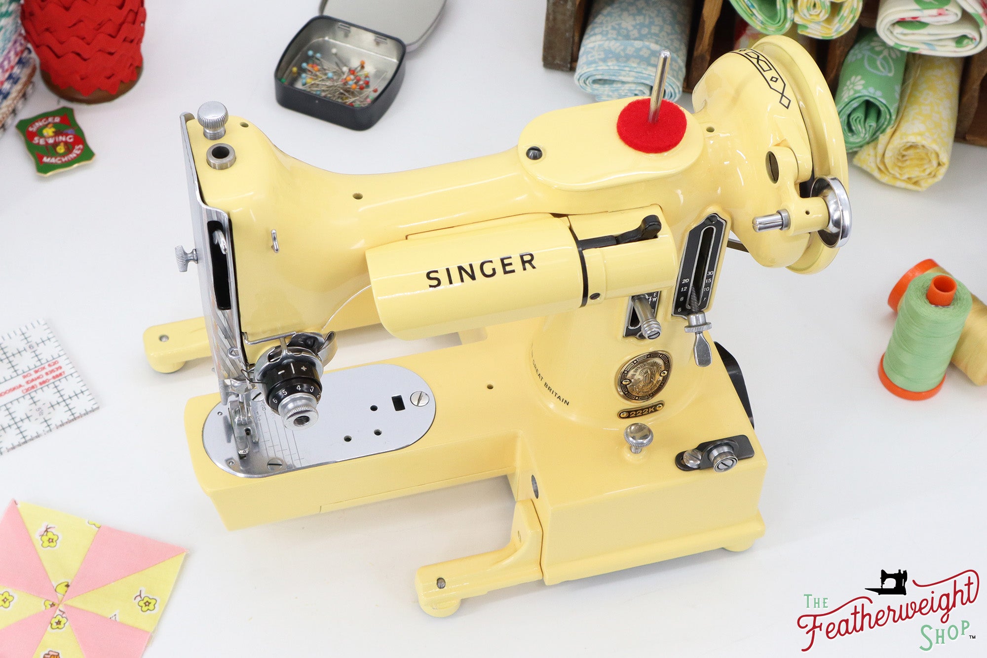 Singer Featherweight 222K - EK3264** - Fully Restored in Happy Yellow