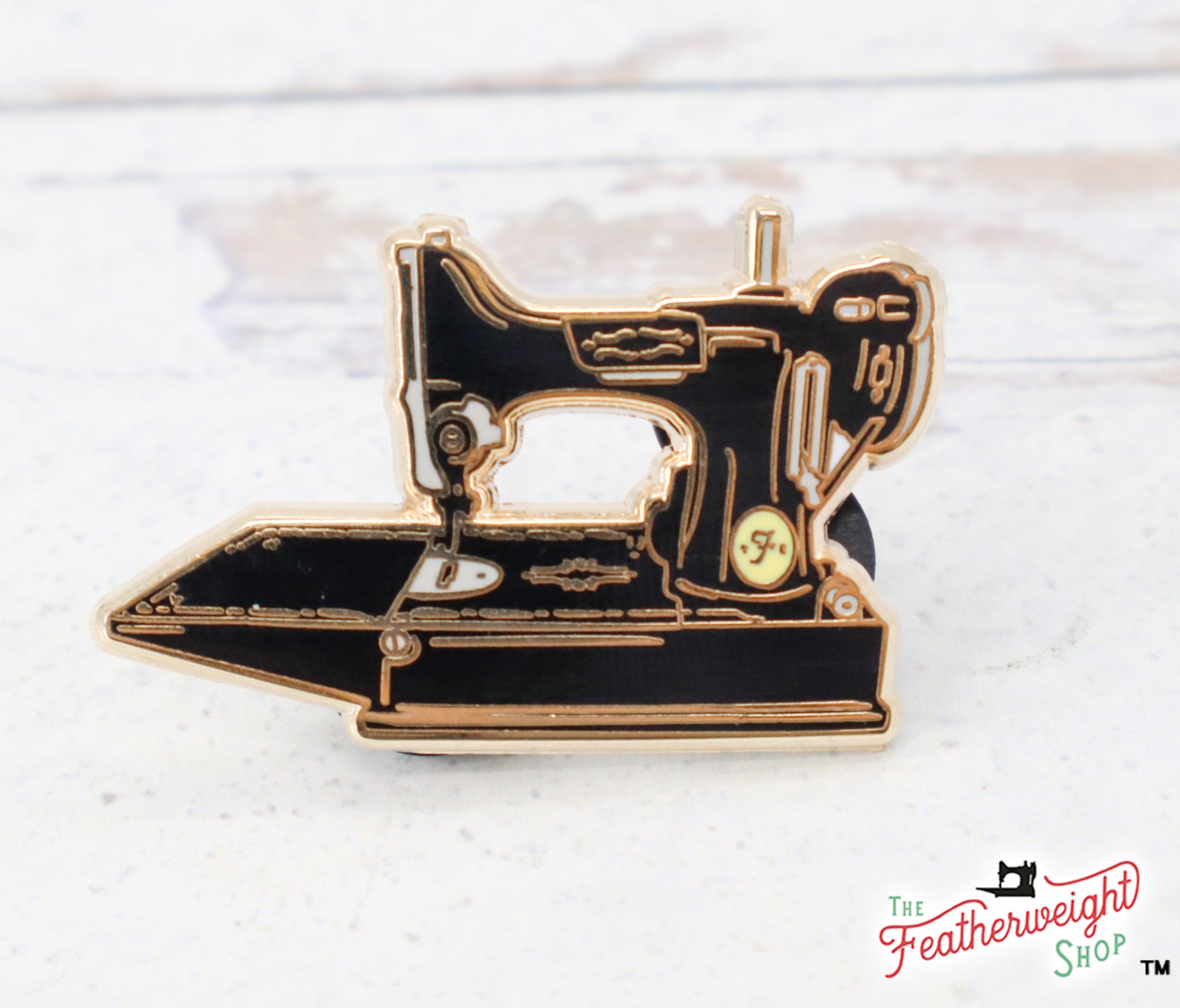 Lapel Pin - Enamel BLACK Featherweight