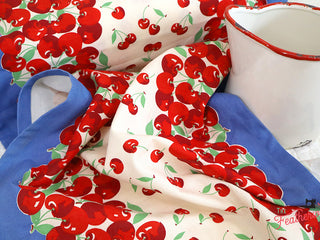 Load image into Gallery viewer, Fabric, 16-Inch Toweling by MODA - VERY CHERRY (by the yard)