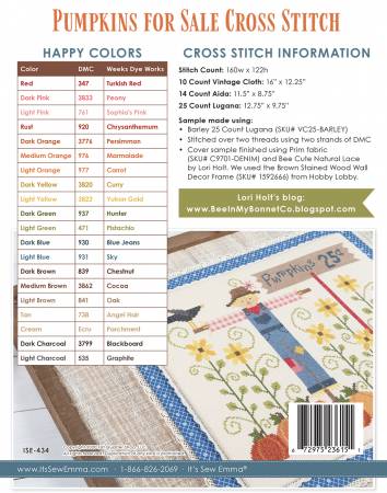 lori holt cross stitch pattern