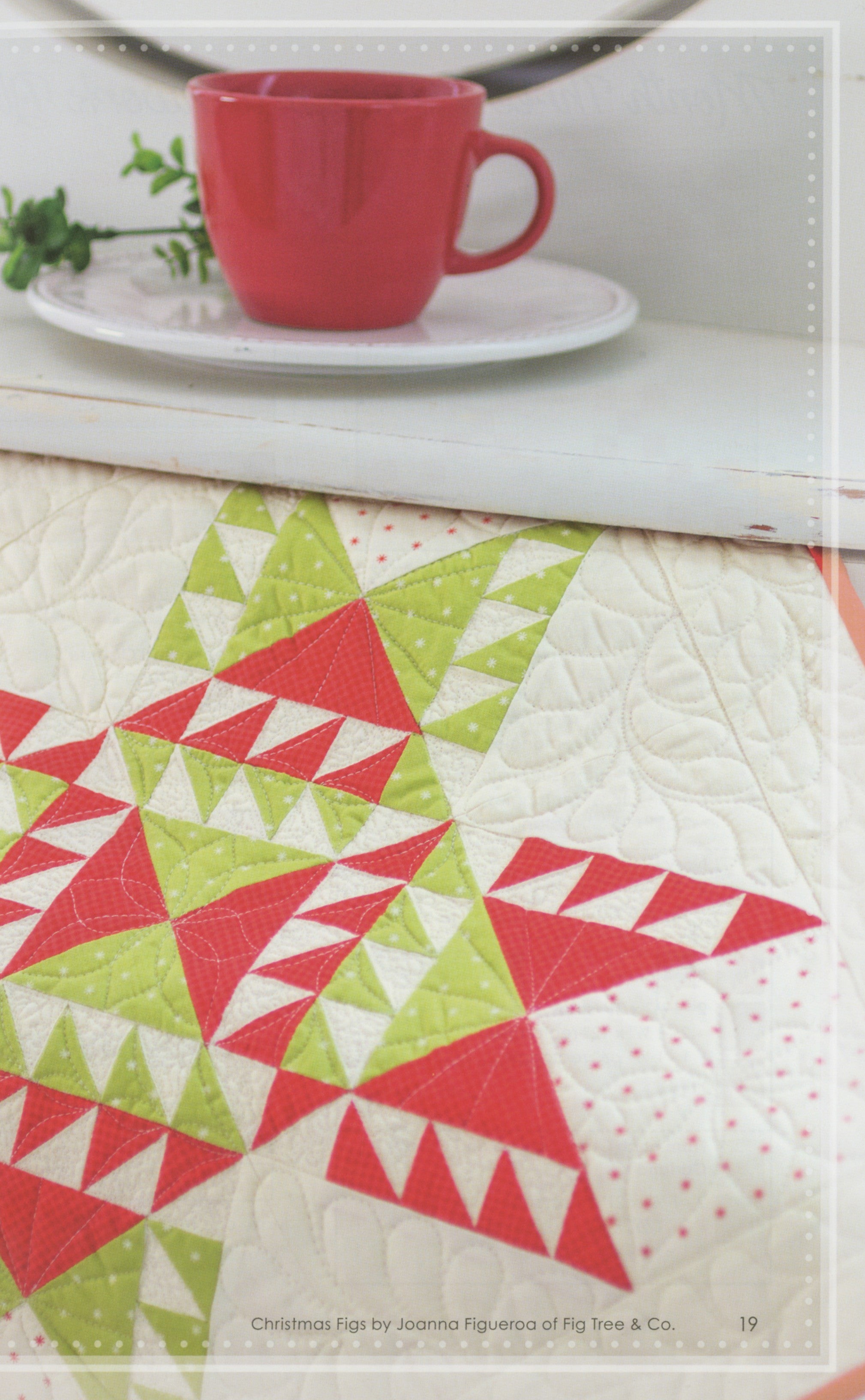 PATTERN BOOK, Christmas Figs Block of the Month Sampler Quilt by Fig Tree & Co.