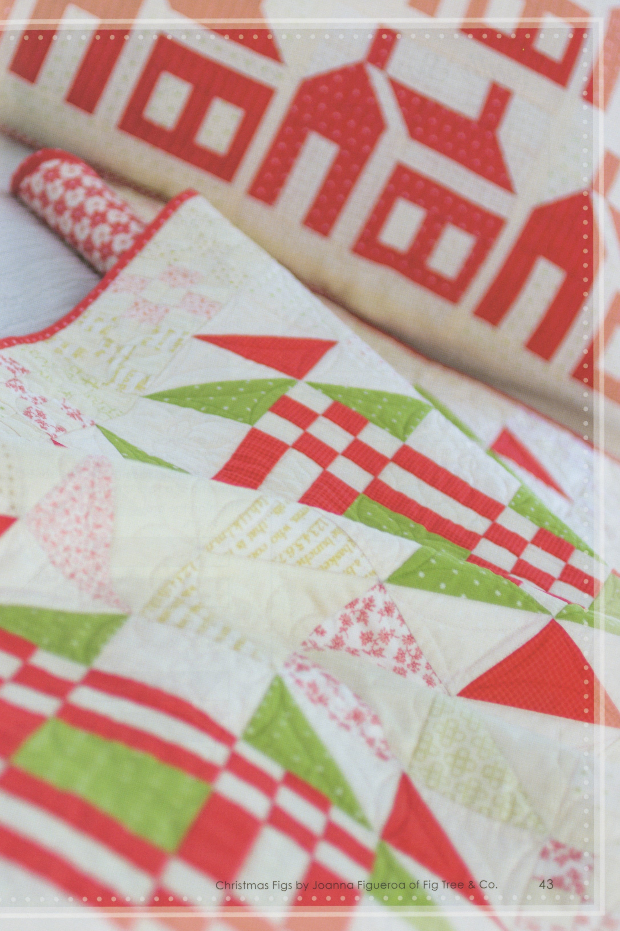 PATTERN BOOK, Christmas Figs Block of the Month Sampler Quilt by Fig Tree & Co.
