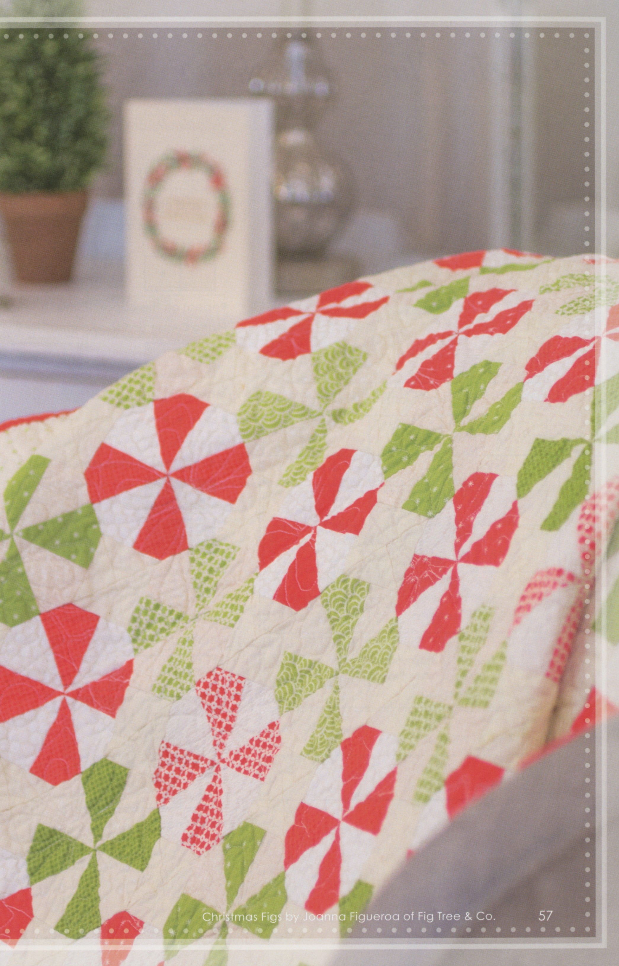 PATTERN BOOK, Christmas Figs Block of the Month Sampler Quilt by Fig Tree & Co.