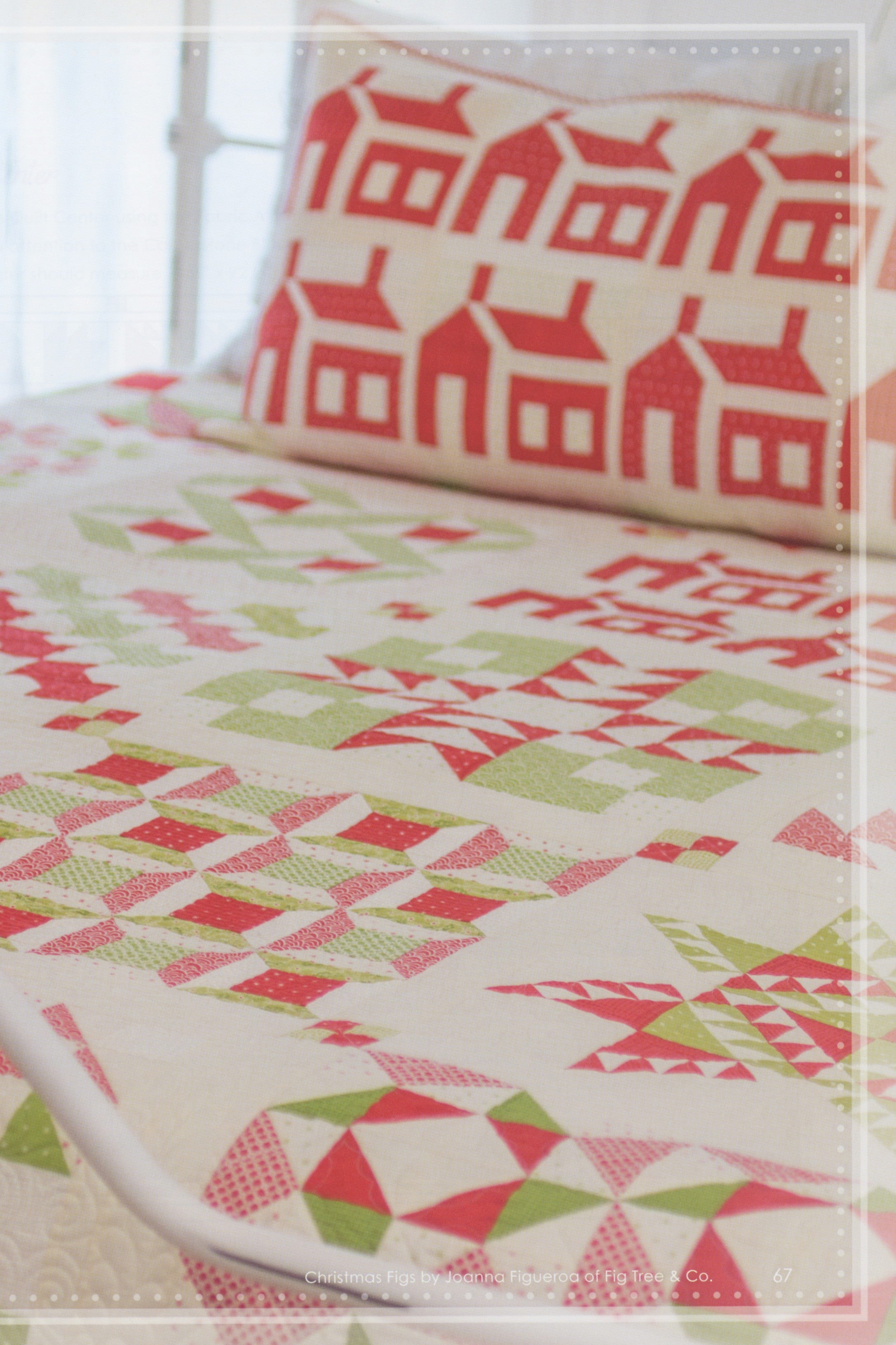 PATTERN BOOK, Christmas Figs Block of the Month Sampler Quilt by Fig Tree & Co.