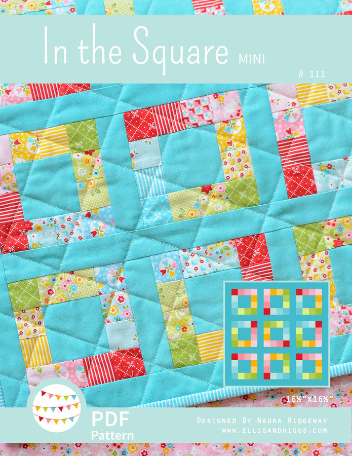 Pattern, In The Square MINI Quilt by Ellis & Higgs (digital download)