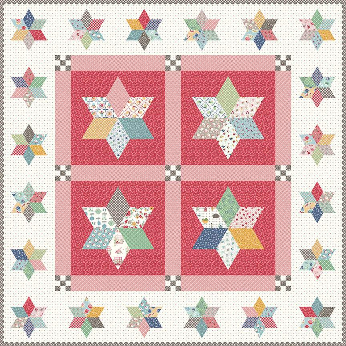 Quilt Kit, Boxed Set - Pot Luck Stars by Lori Holt