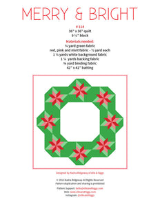 Pattern, Merry & Bright MINI Quilt by Ellis & Higgs (digital download)