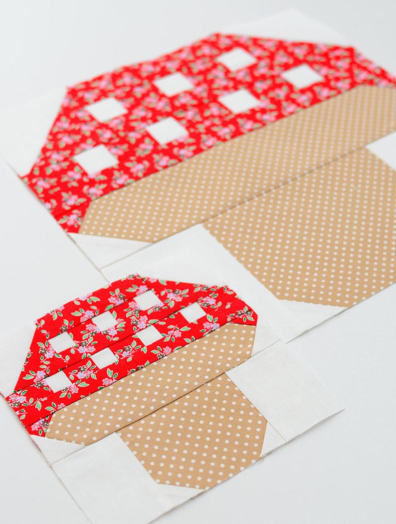 Pattern, Mushroom Quilt Block by Ellis & Higgs (digital download)