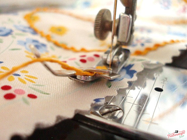 singer featherweight embroidery guide attachment
