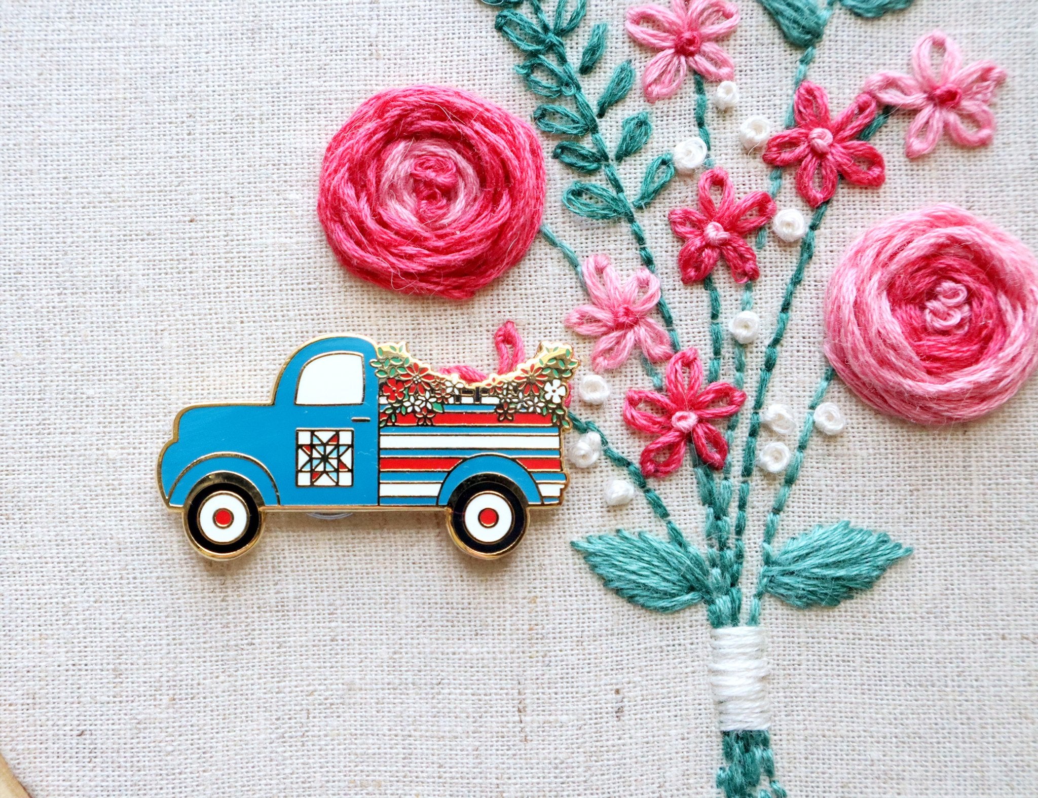Needle Minder, PATRIOTIC TRUCK by Flamingo Toes