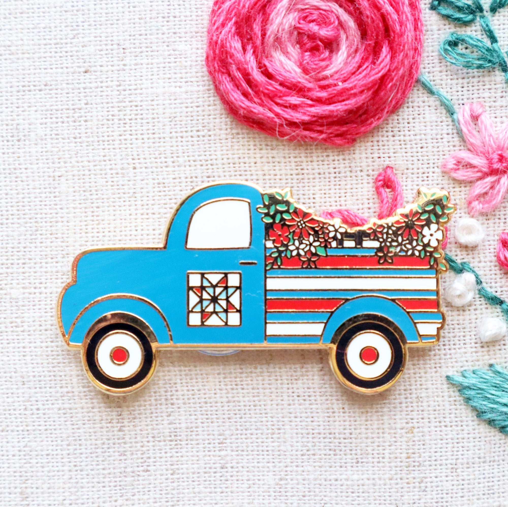 Needle Minder, PATRIOTIC TRUCK by Flamingo Toes