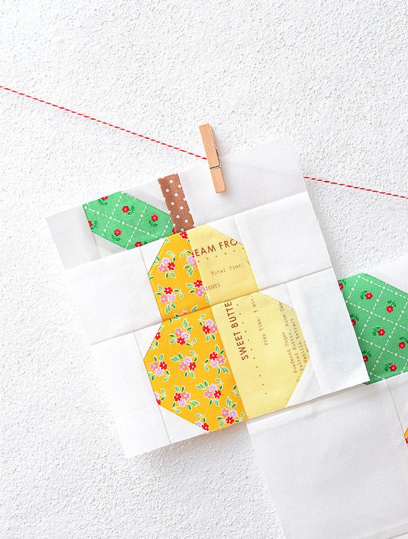 Pattern, Pear Quilt Block by Ellis & Higgs (digital download)