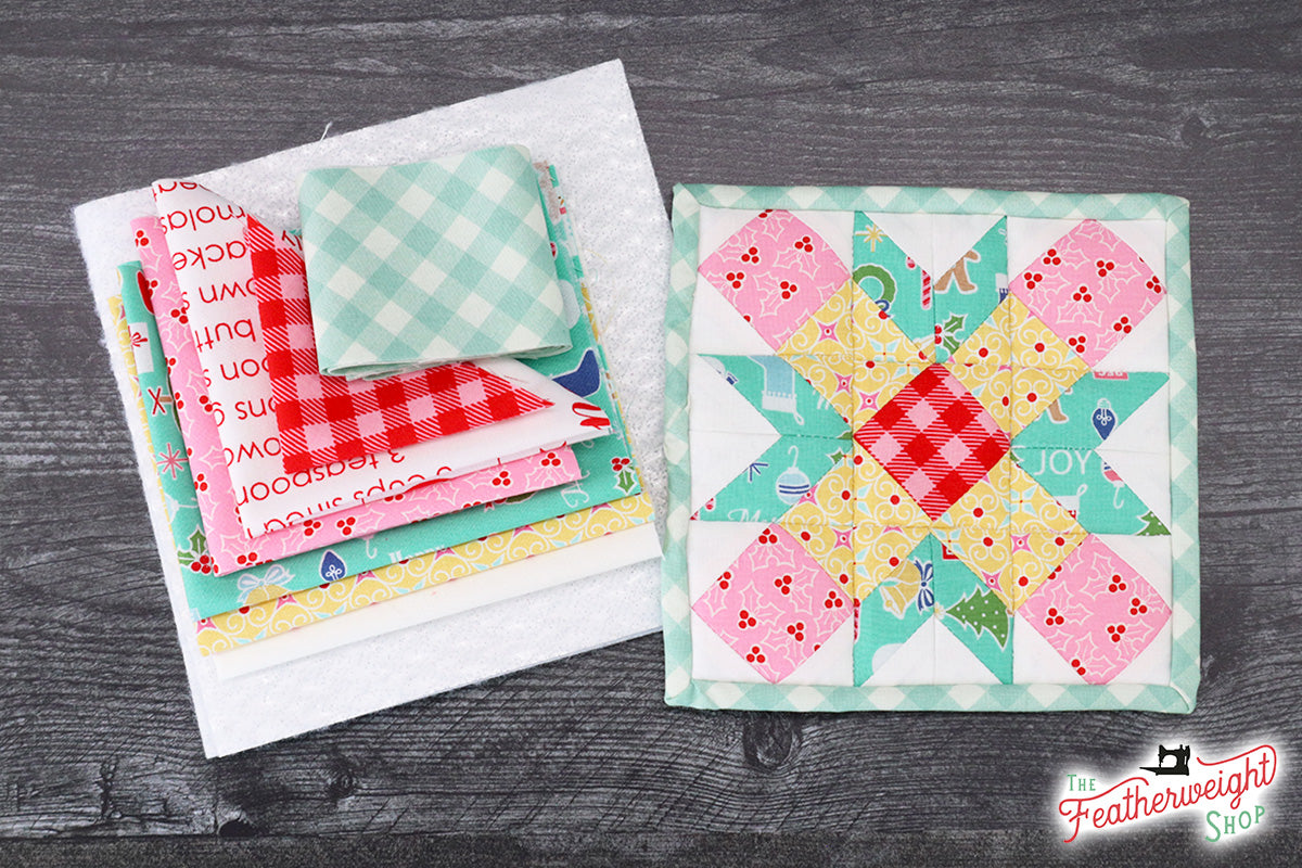 KIT, Vintage Christmas MISTLETOE Hotpad (Pattern Book Optional)