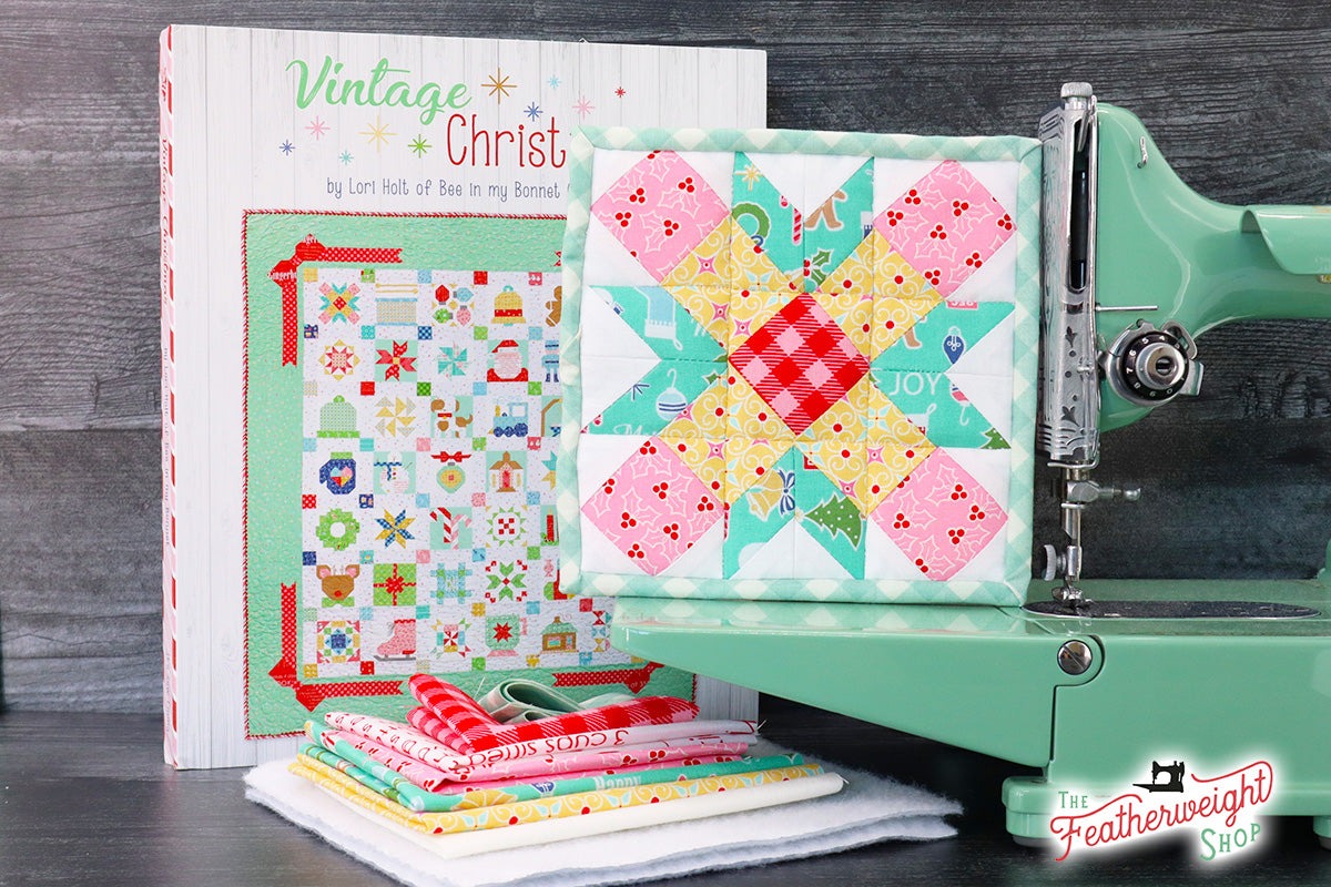 KIT, Vintage Christmas MISTLETOE Hotpad (Pattern Book Optional)