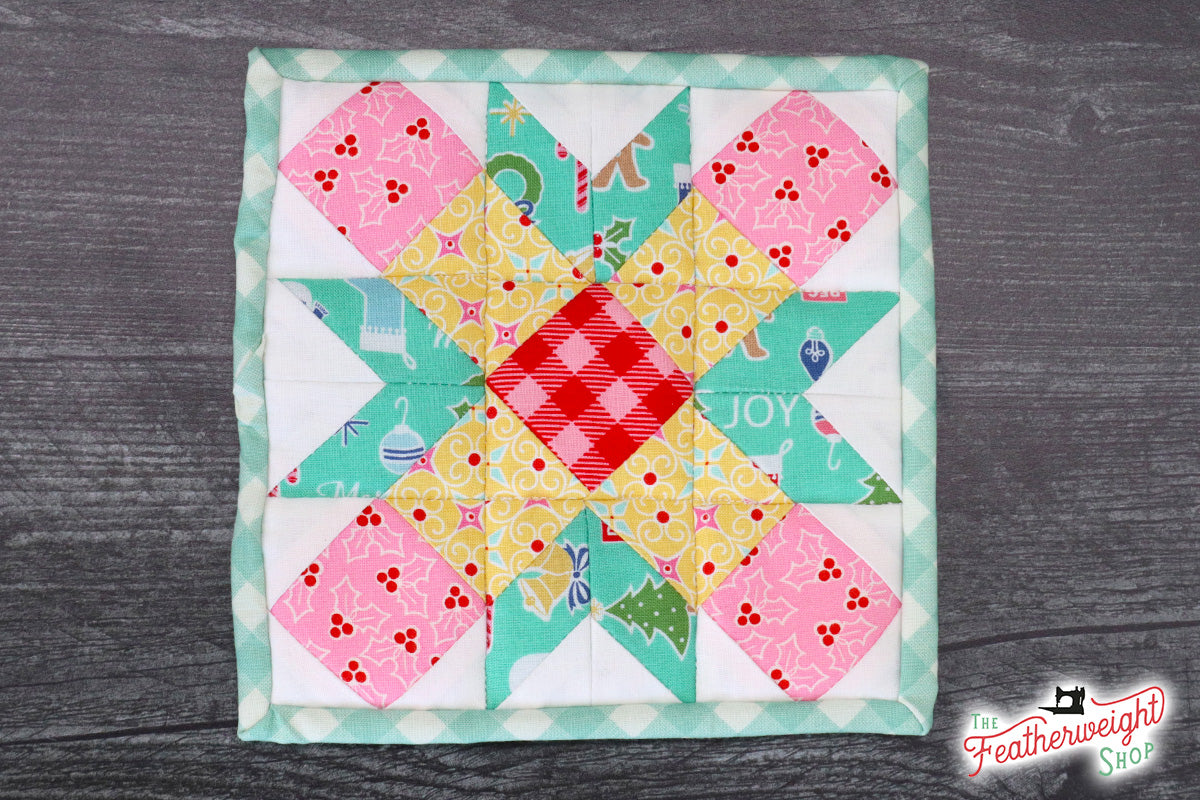 KIT, Vintage Christmas MISTLETOE Hotpad (Pattern Book Optional)