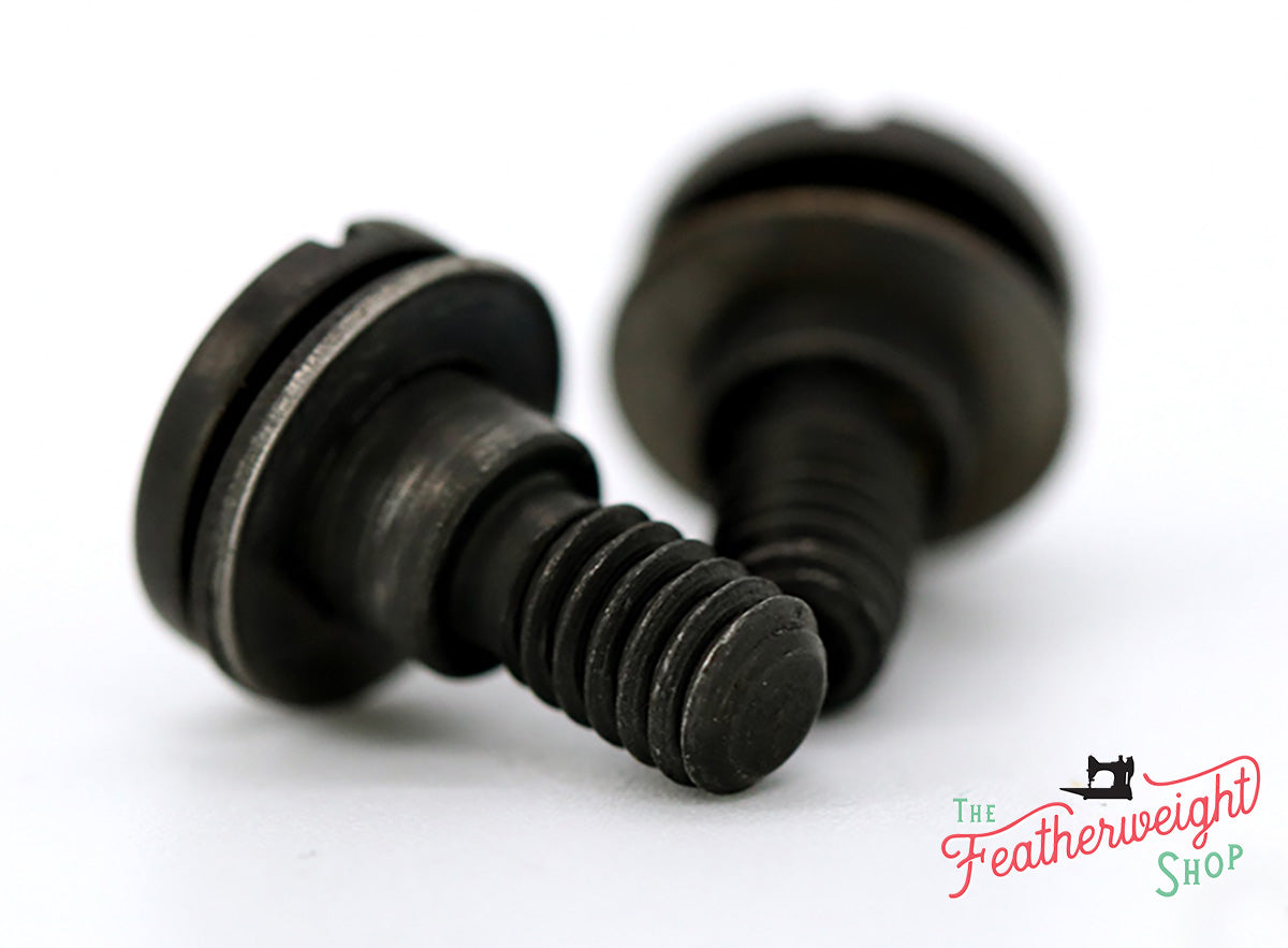 Screw, Singer Featherweight Bed Extension Screws & Washers Set of 2 - (Vintage Original)