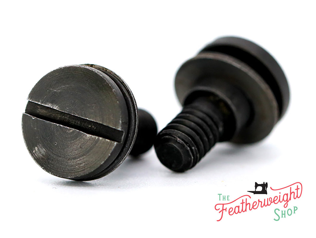 Screw, Singer Featherweight Bed Extension Screws & Washers Set of 2 - (Vintage Original)
