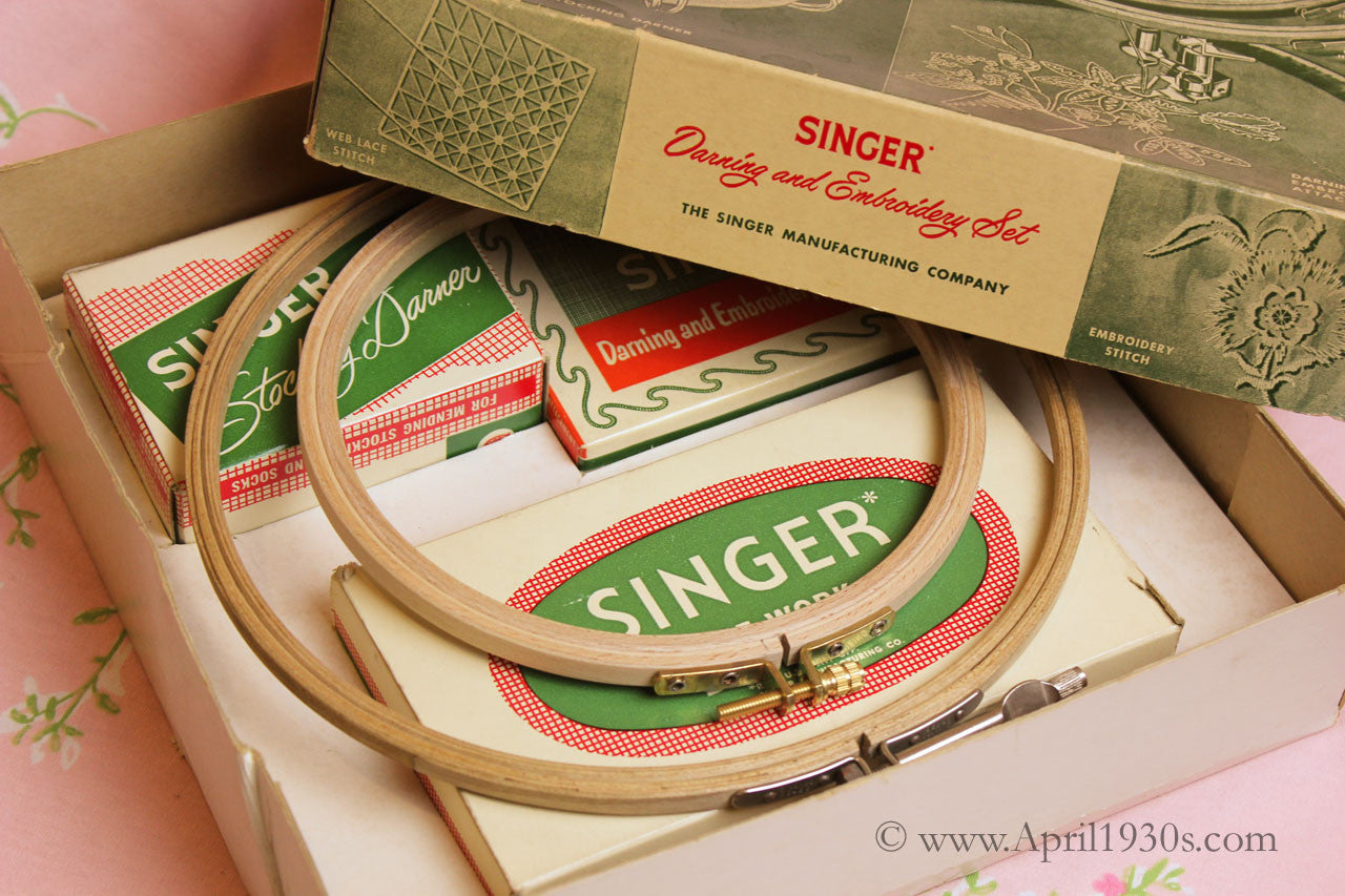 singer featherweight embroidery darning set