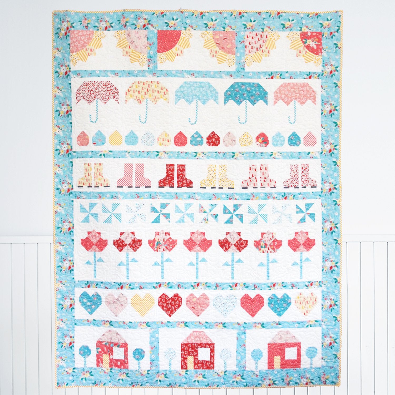 PATTERN, SINGING IN THE RAIN Quilt by Beverly McCullough