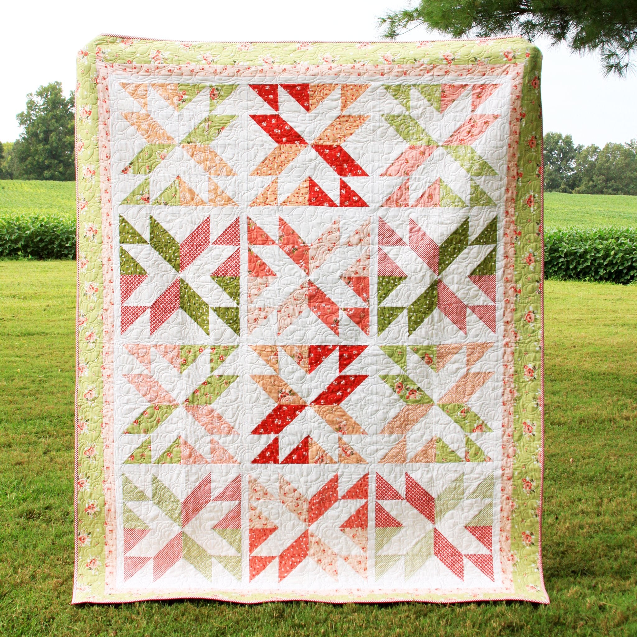 PATTERN, STACKING STARS Quilt by Beverly McCullough