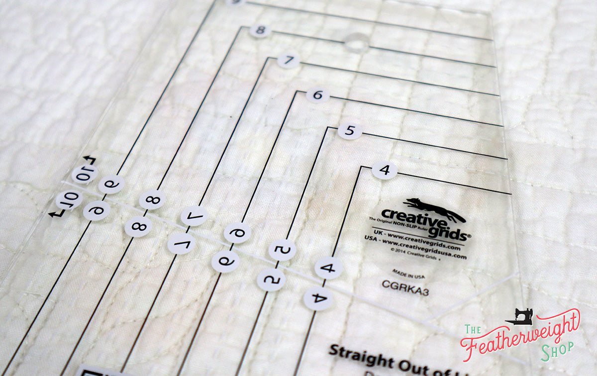 Cutting Ruler, CREATIVE GRIDS Straight Out Of Line Ruler – The Singer  Featherweight Shop