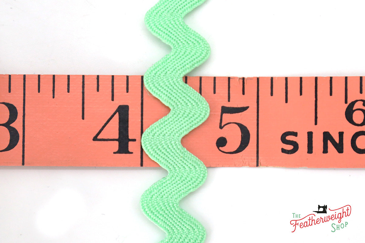 5 Yards Green Jumbo Rick Rack Trim, Mint Rick Rack, Jumbo Ric Rac