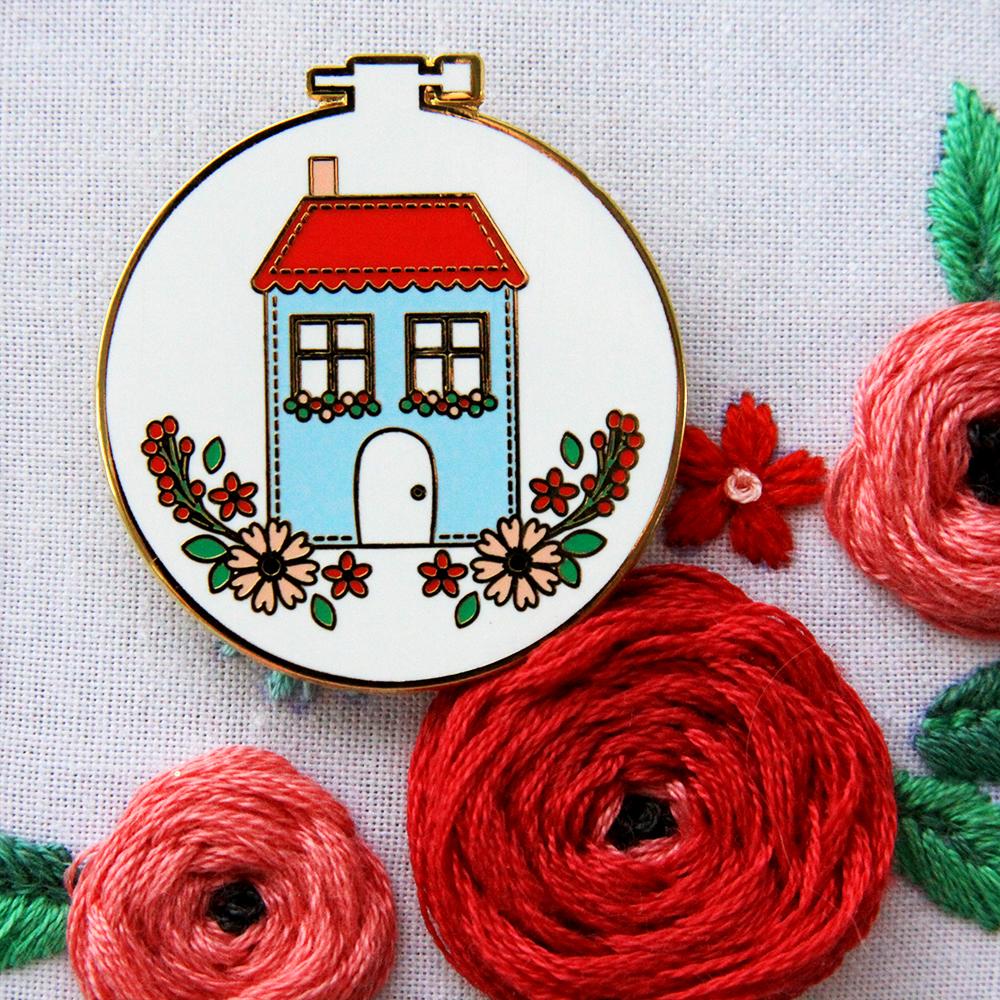 Needle Minder, HOME EMBROIDERY HOOP by Flamingo Toes