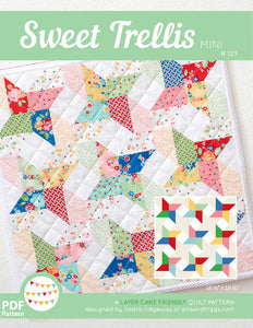 Pattern, Sweet Trellis MINI Quilt by Ellis & Higgs (digital download)
