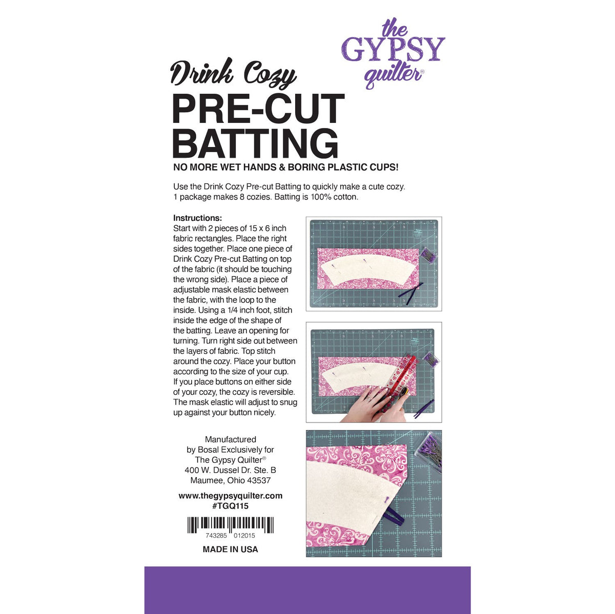 DRINK Cozy Precut Batting by The Gypsy Quilter – The Singer