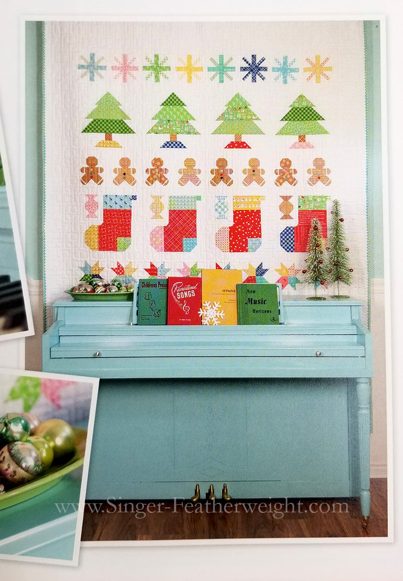 Quilt Kit, Vintage Cozy Christmas Fabric COLLECTION (Pattern BOOK Included)