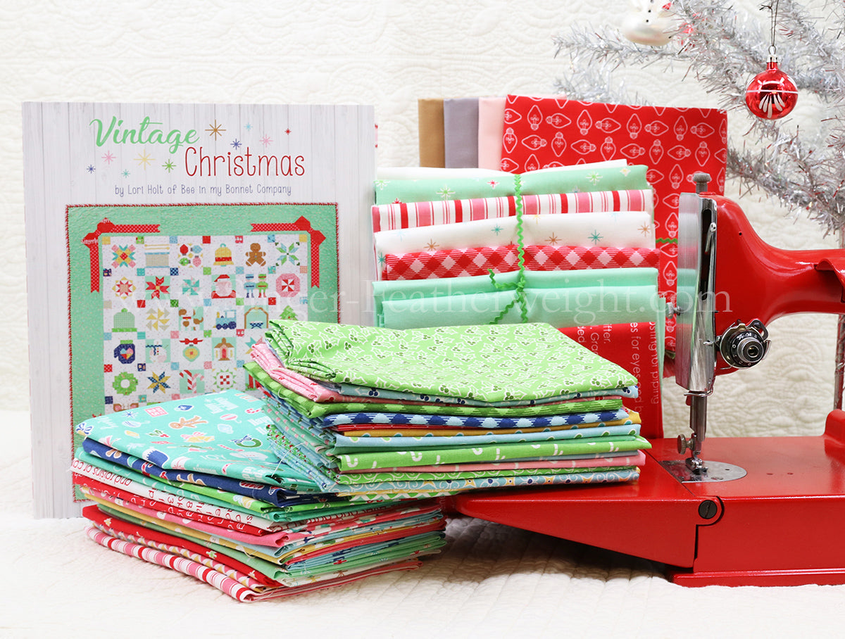 Quilt Kit, Vintage Cozy Christmas Fabric COLLECTION (Pattern BOOK Included)