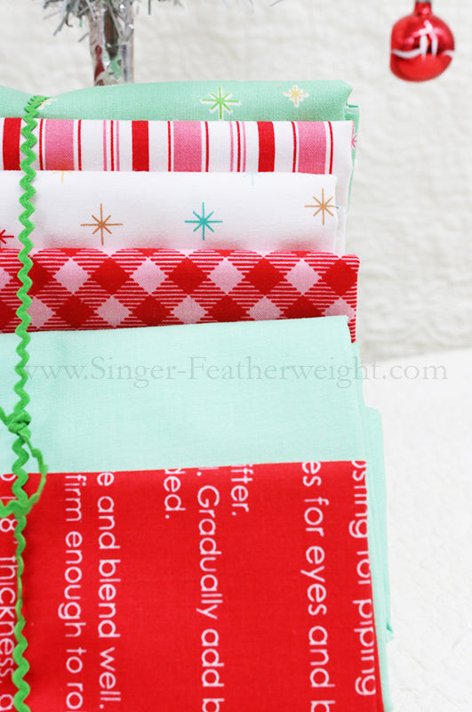 Quilt Kit, Vintage Cozy Christmas Fabric COLLECTION (Pattern BOOK Included)