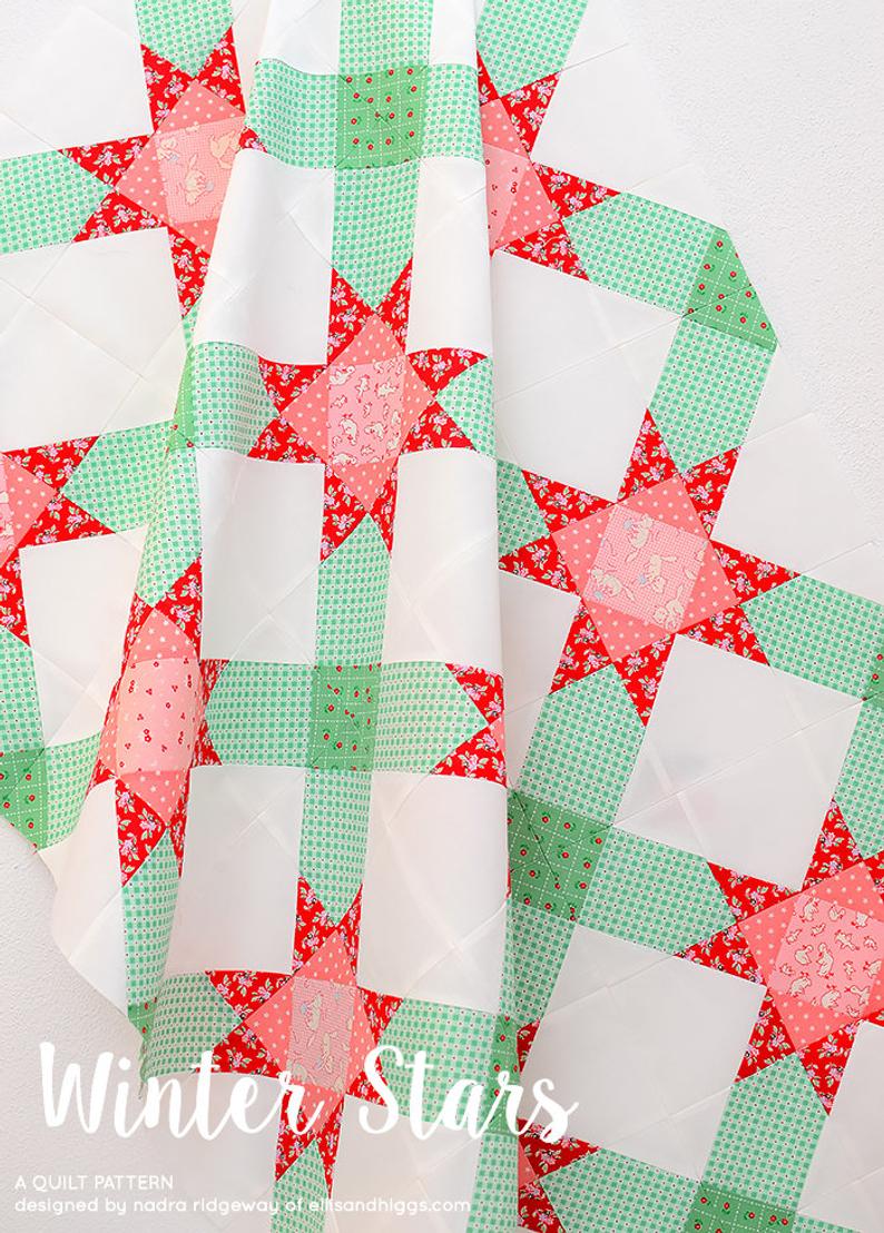 Pattern, Winter Stars Quilt by Ellis & Higgs (digital download)