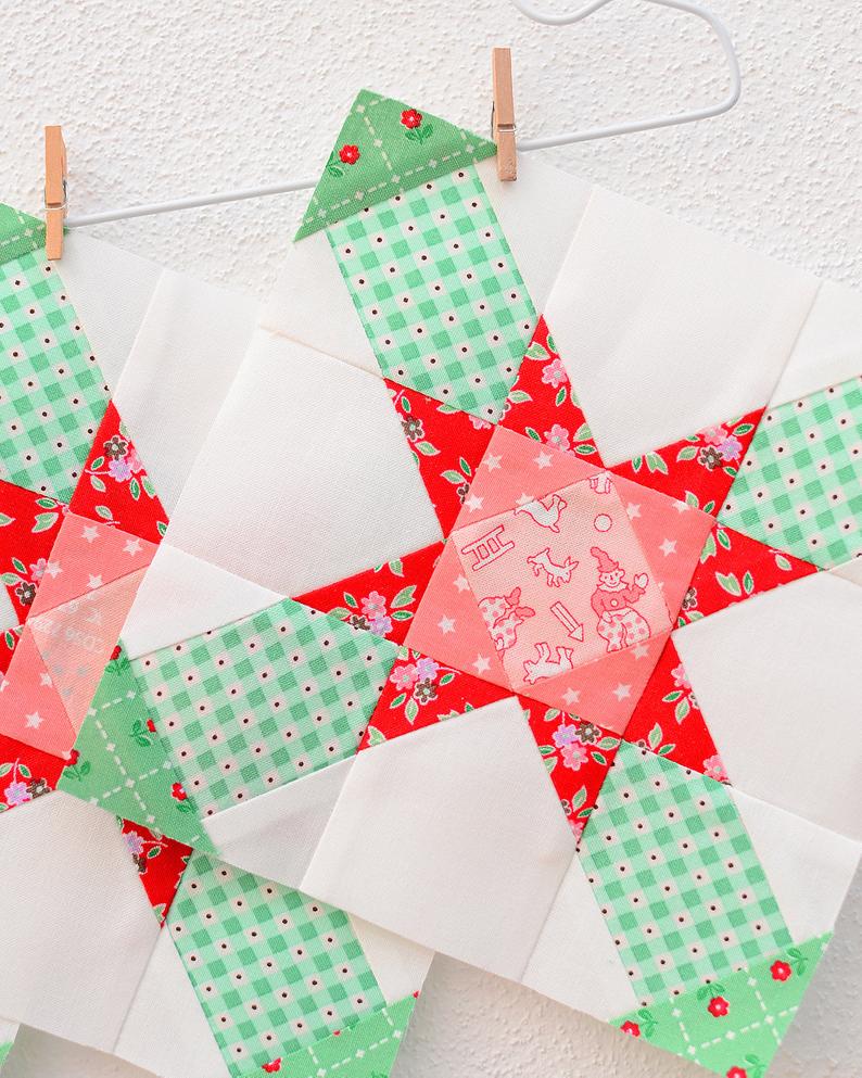 Pattern, Winter Stars Quilted Pillow Cover by Ellis & Higgs (digital download)