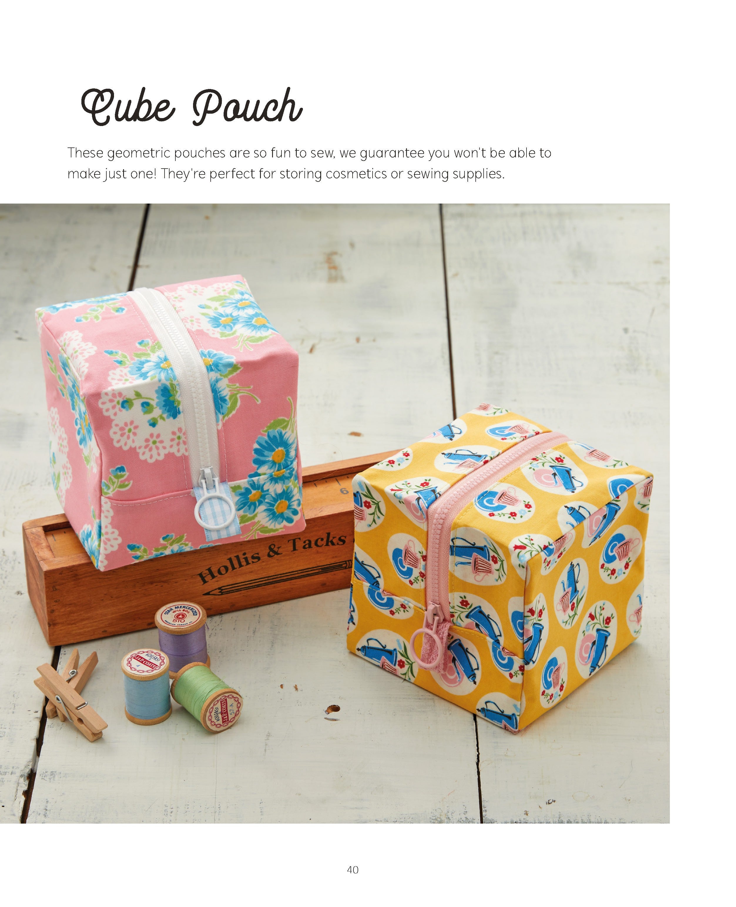 PATTERN BOOK, The Zipper Pouch Book + Zippers